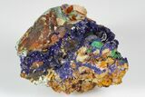Azurite Crystals with Malachite & Chrysocolla - Laos #178153-1